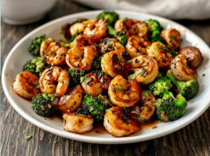 Keto Shrimp Sausage & Broccoli