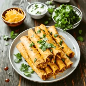 Keto Green Chile Chicken Taquitos