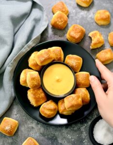 Keto Cheesy Dough Bites with Tzatziki