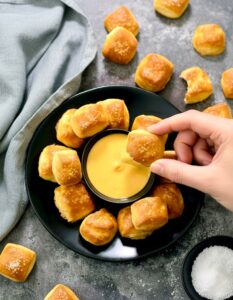 Keto Cheesy Dough Bites with Tzatziki